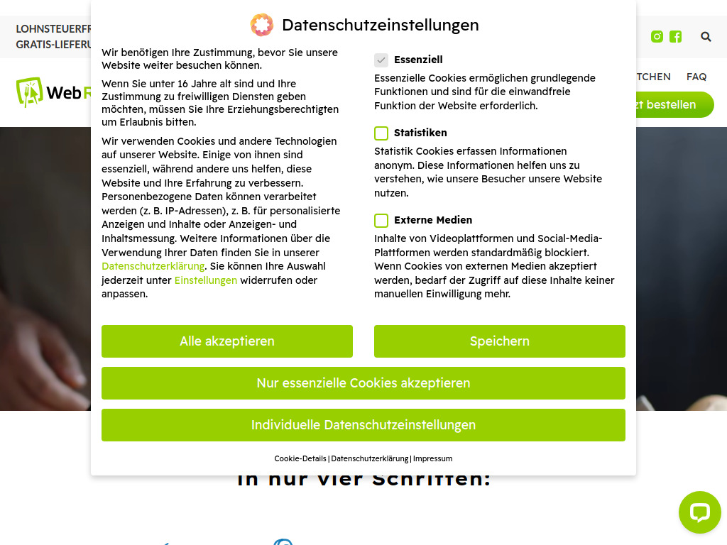 Website von Impacts Catering Wien GmbH in Wien