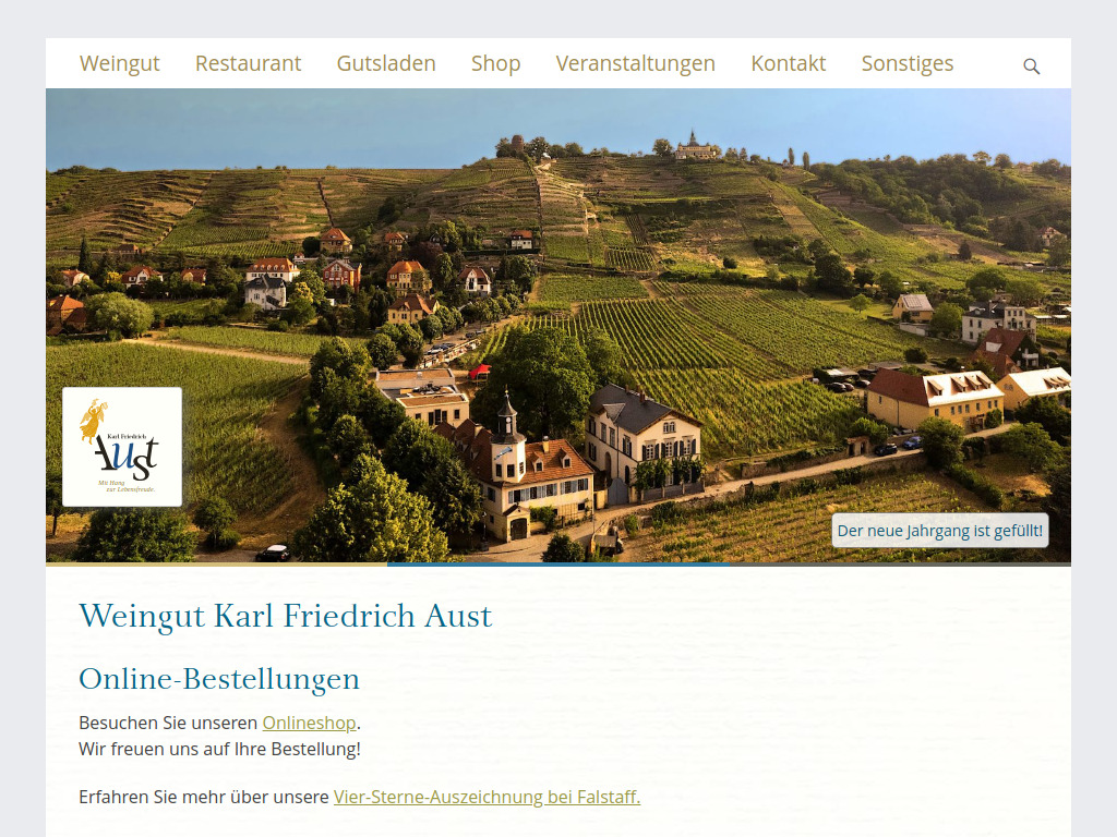 Website von Karl Friedrich Aust in Radebeul