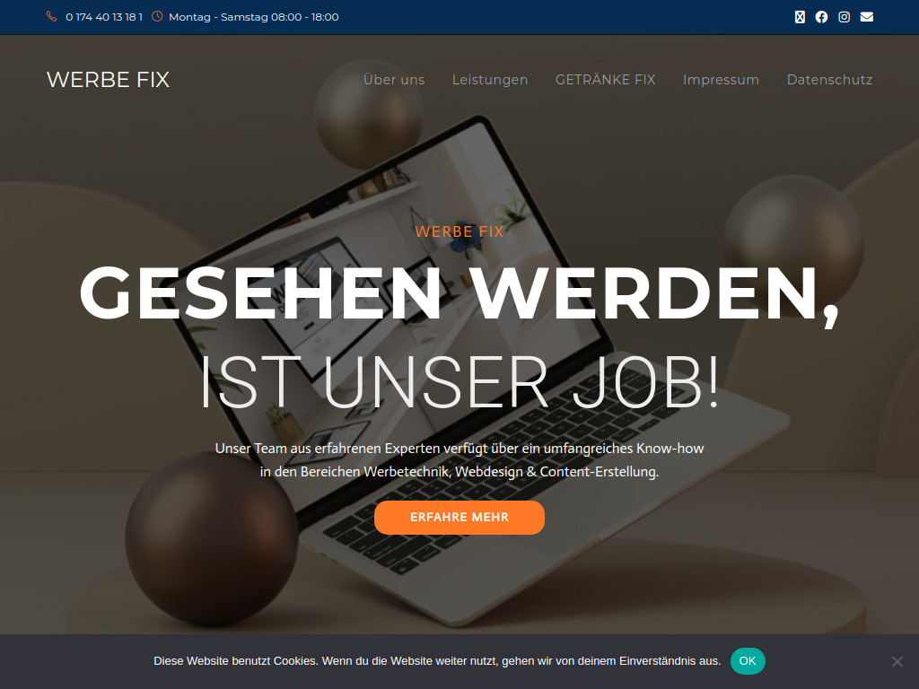 Website von WERBE FIX in Cloppenburg