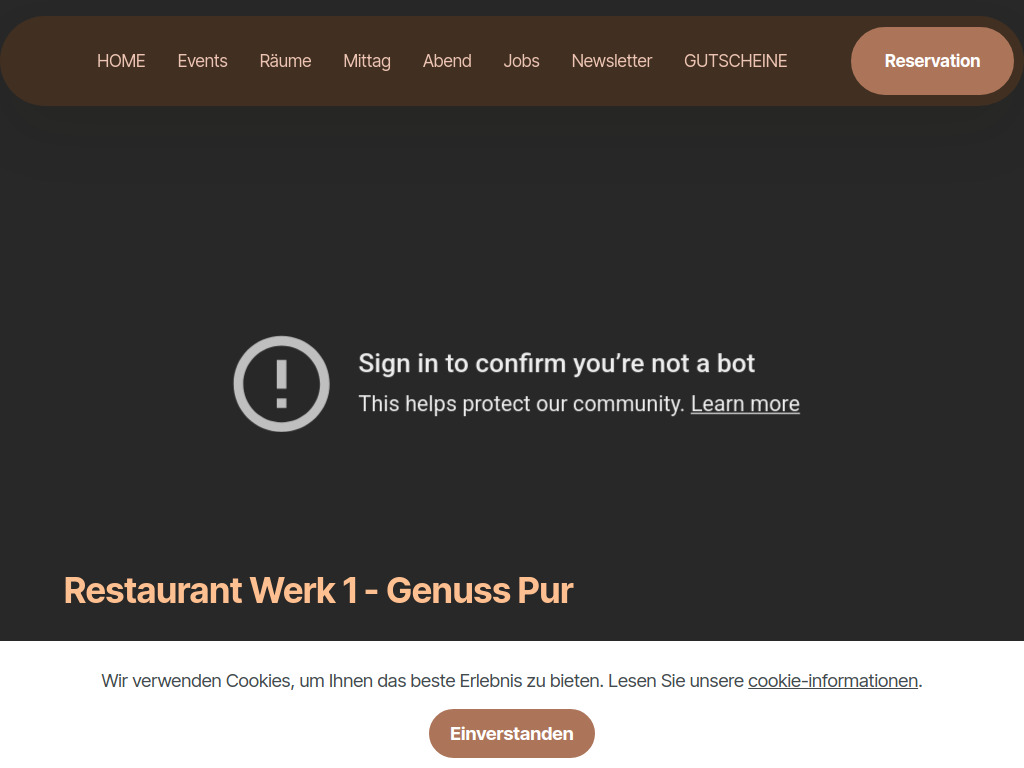 Website von Werk1 AG in Gossau SG