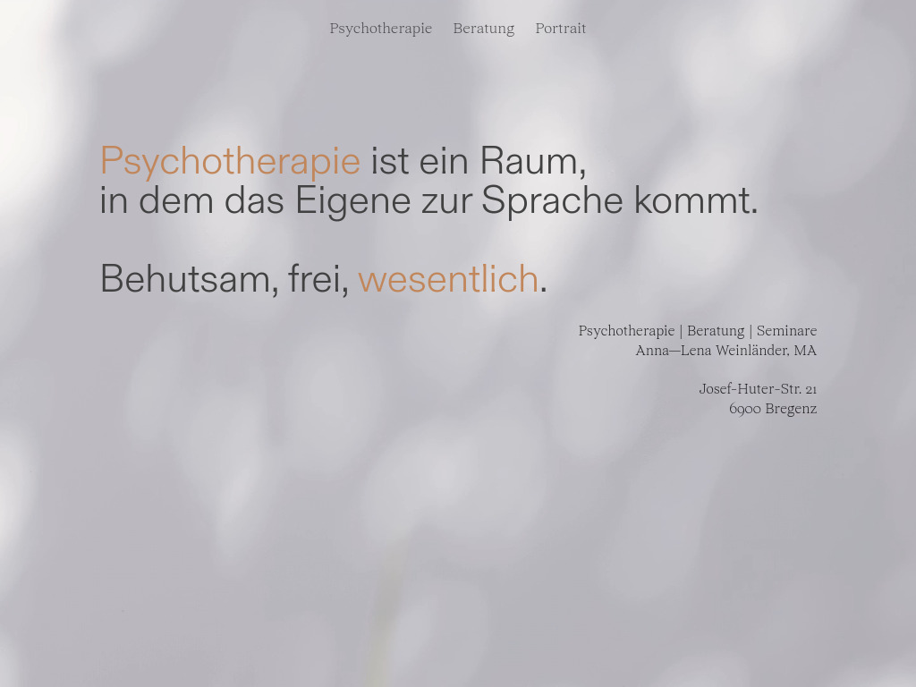 Website von wesentlich in Bregenz
