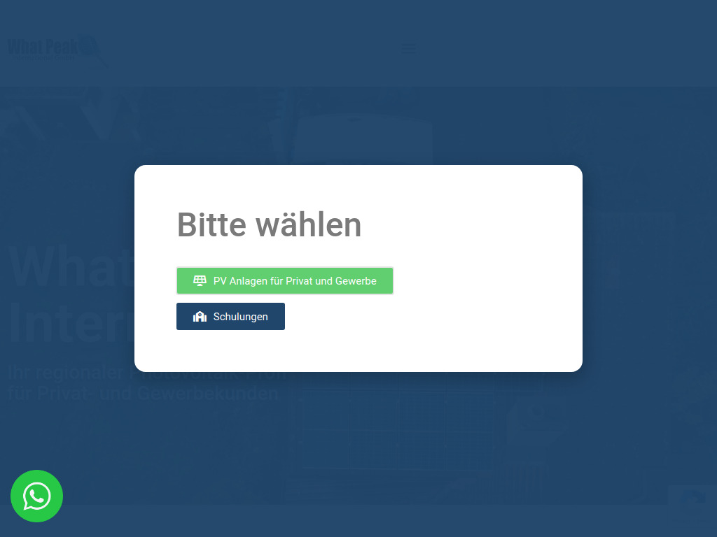 Website von What Peak International GmbH in Leimen