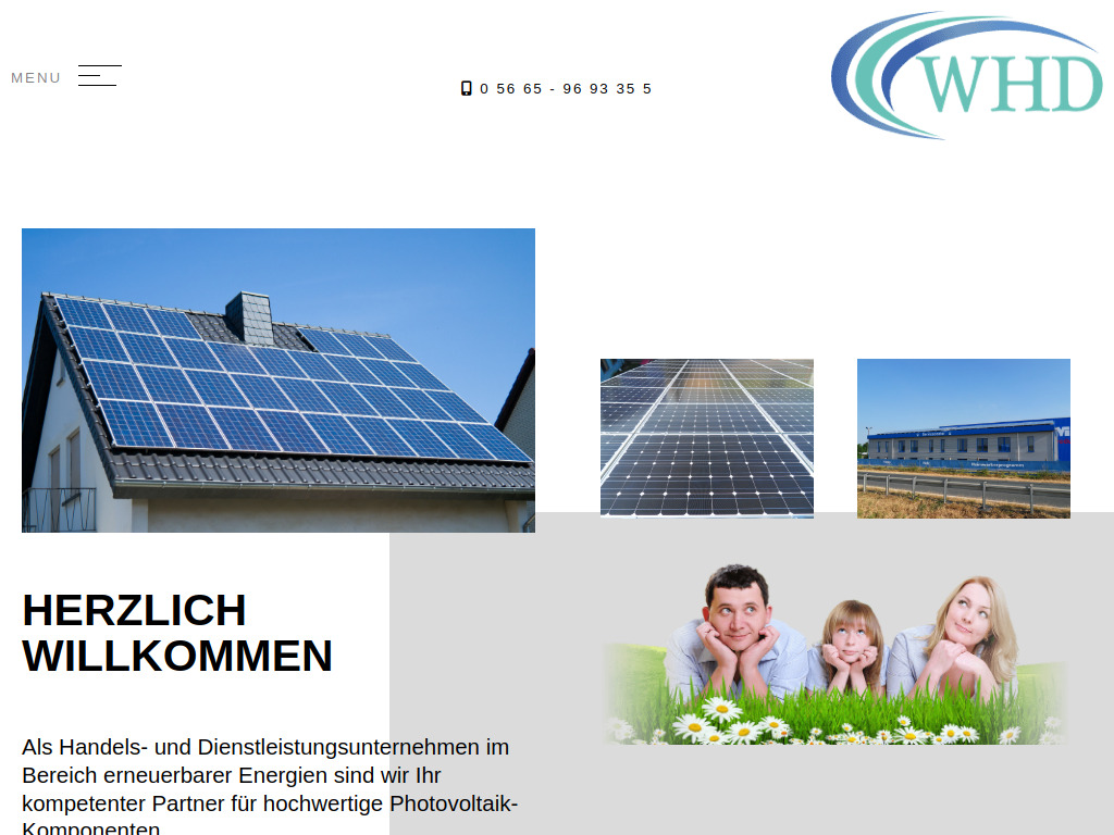 Website von WHD-Solar in Baunatal