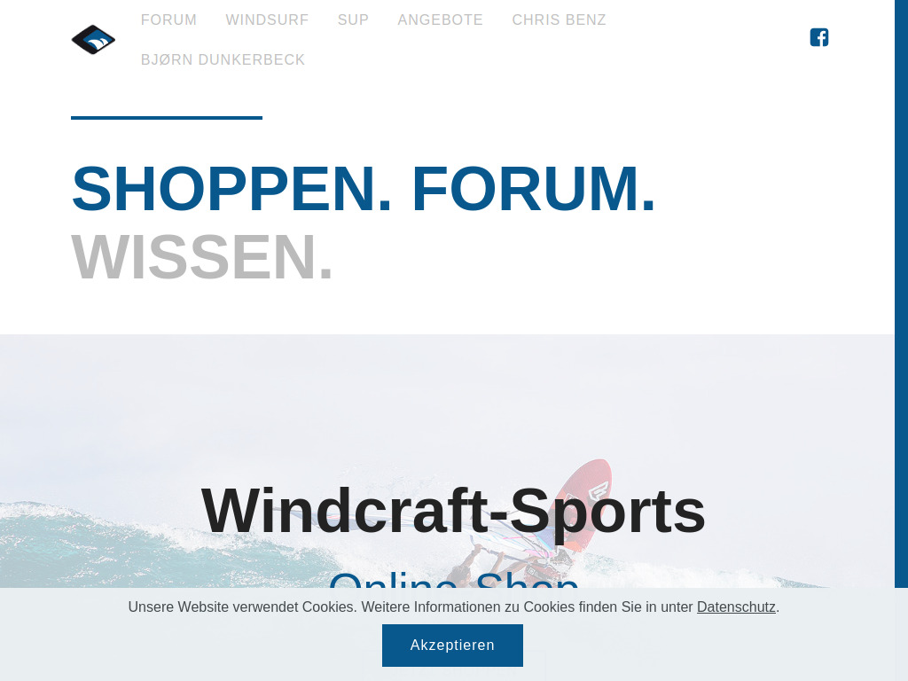 Website von Windcraft-Sports