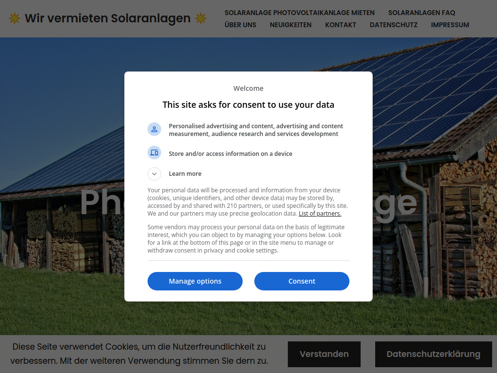 Website von EWerk Gesellschaft für erneuerbare Energie mbH in Monheim am Rhein
