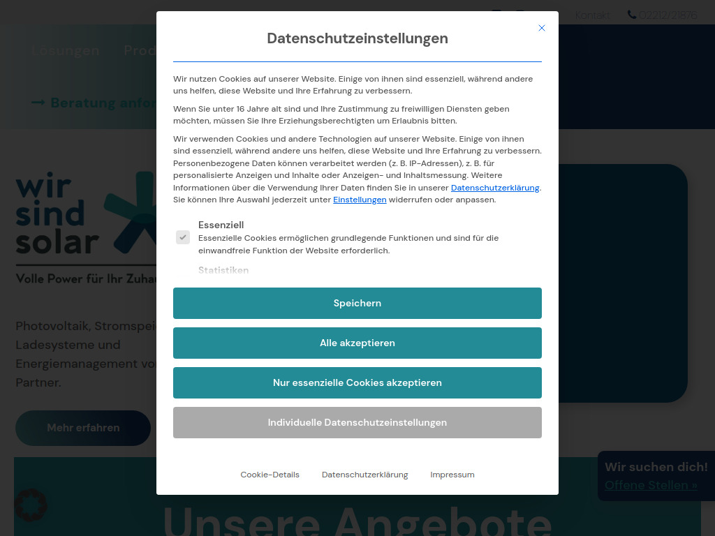 Website von wir sind solar unger gmbh in Mannsdorf/Donau