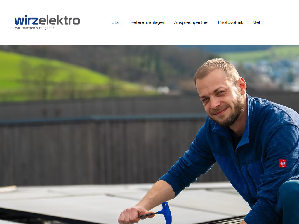 Website von Wirz Elektro in Liestal