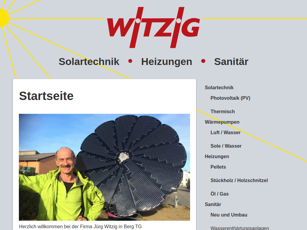 Website von Jürg Witzig in Berg TG