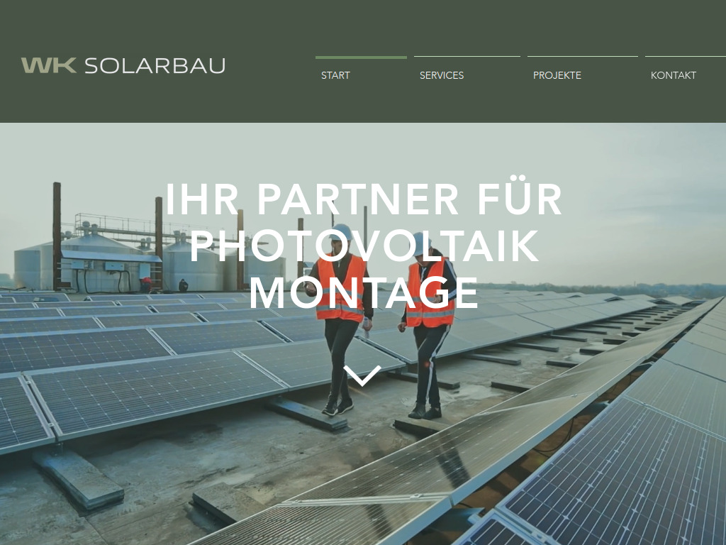 Website von WK Solarbau GmbH in Plauen