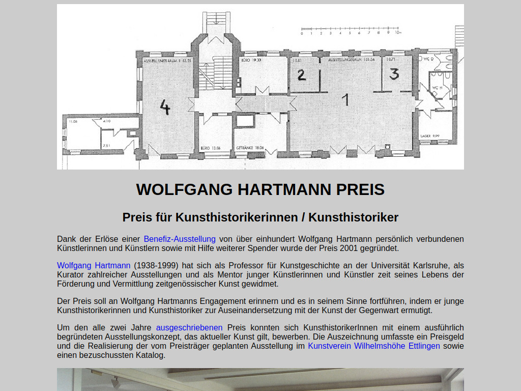 Website von Kuratorium Wolfgang Hartmann Preis e.V. in Ettlingen