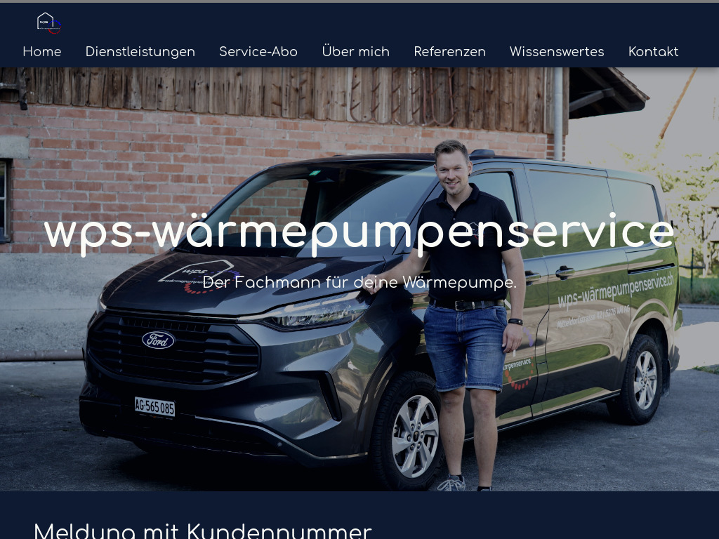Website von wps-wärmepumpenservice Losenegger in Wil AG