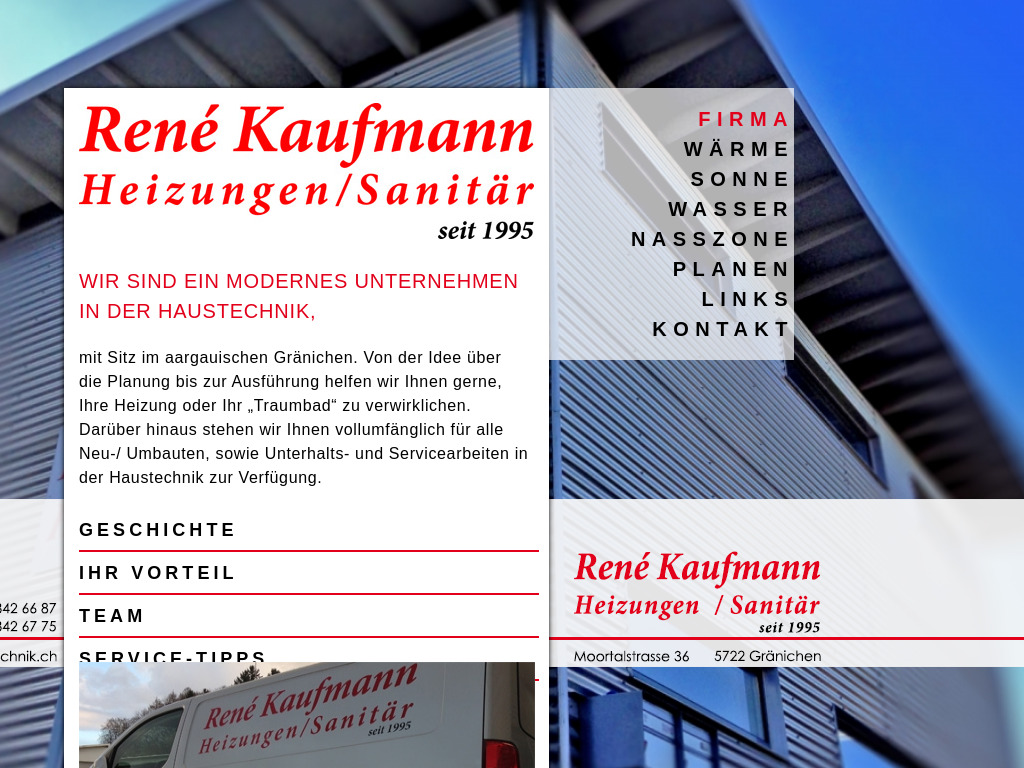 Website von René Kaufmann in Gränichen