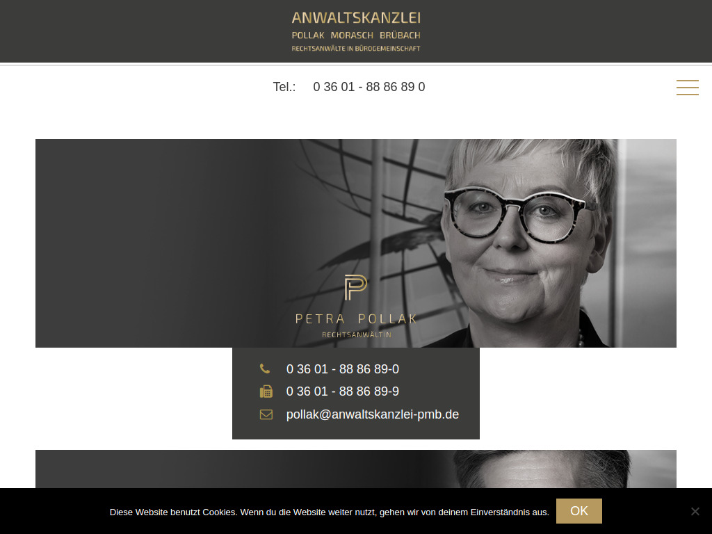 Website von Bürogemeinschaft Pollak Morasch Brübach in Mühlhausen