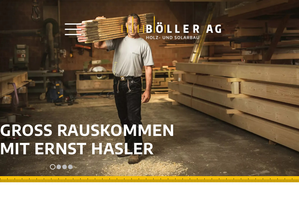 Website von Böller AG in Frick