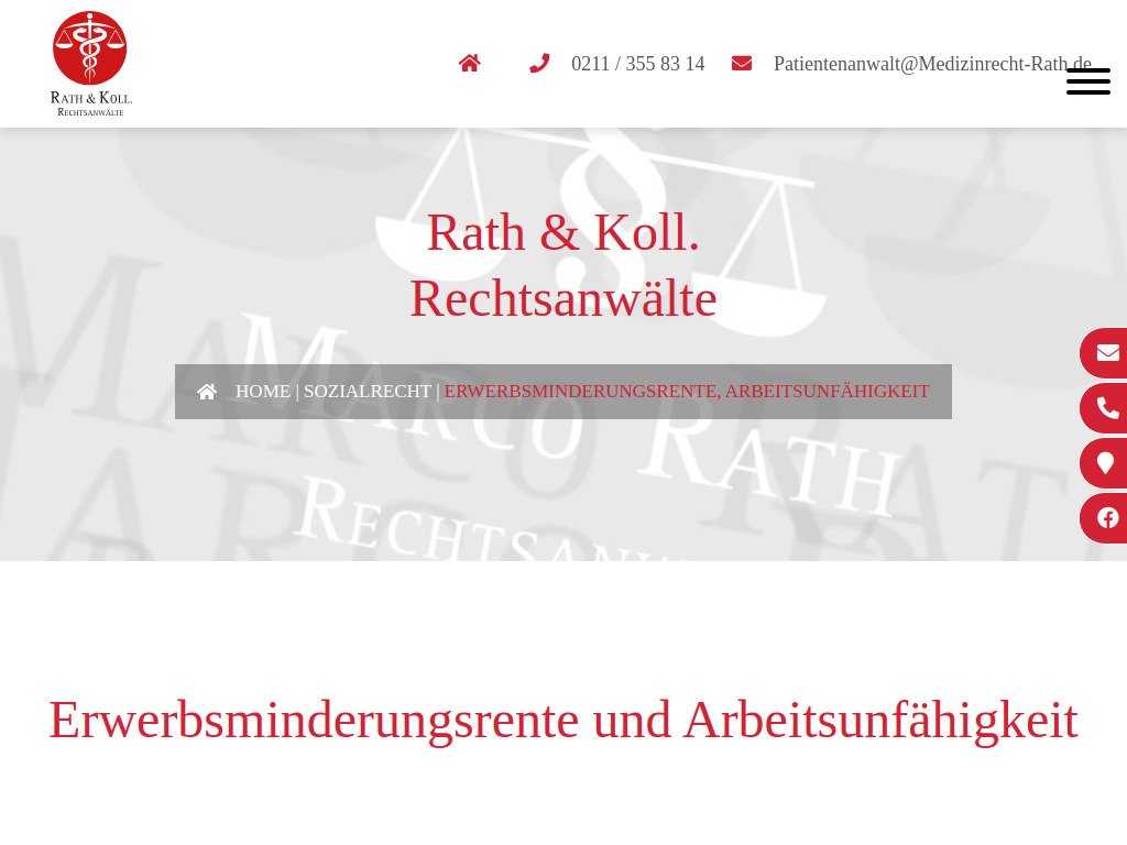 Website von Rechtsanwalt Marco Rath in Düsseldorf