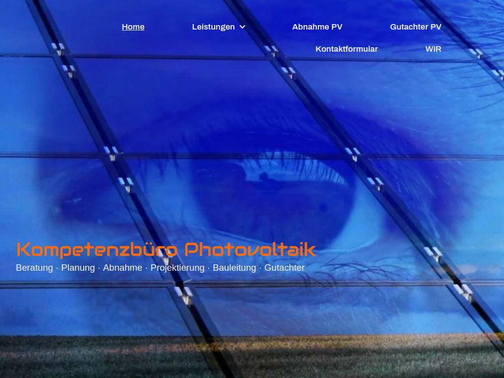 Website von Kompetenzbüro Photovoltaik AG in Velbert-Langenberg