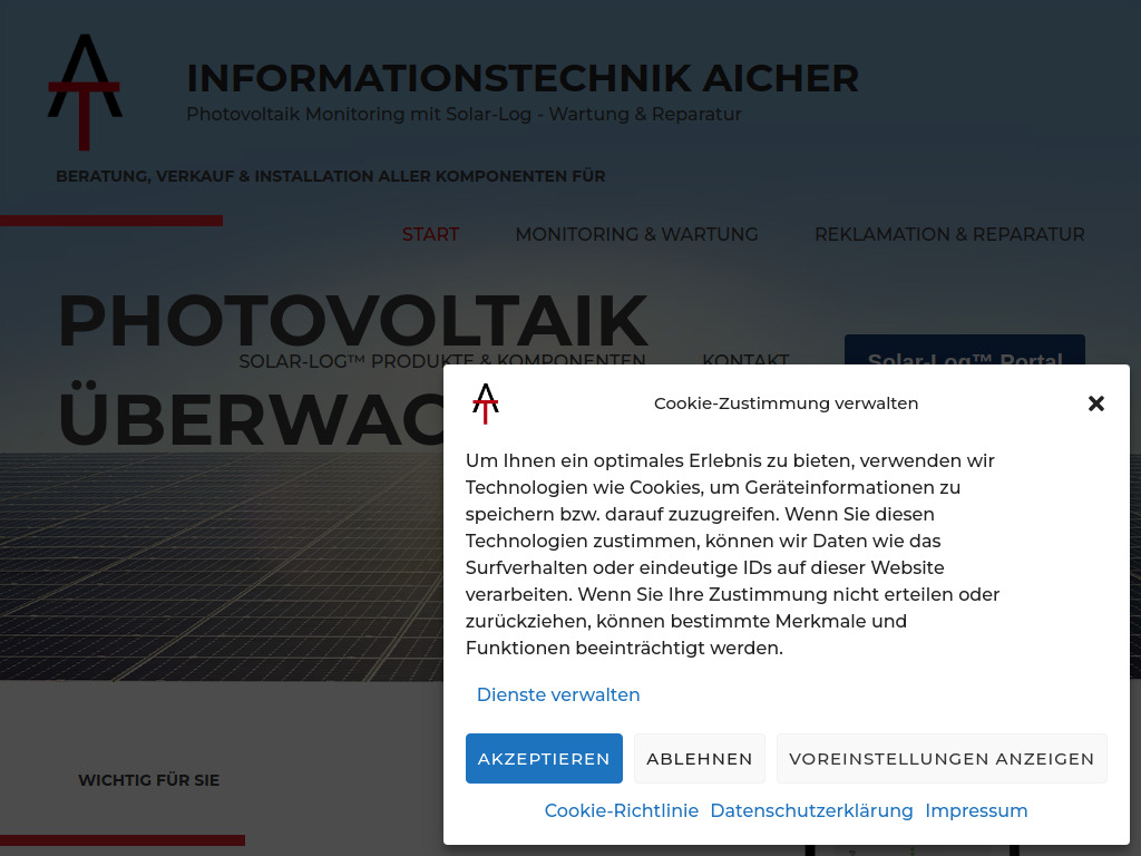 Website von Informationstechnik Aicher in Babensham