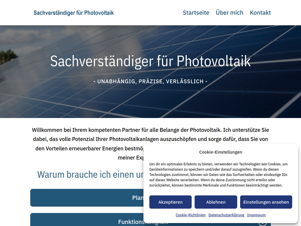 Website von Solare Systeme Schmidt GmbH in Gunzenhausen