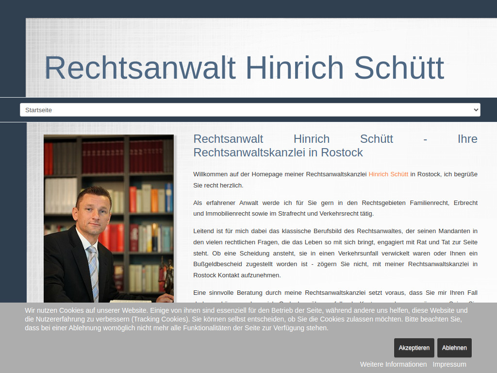 Website von Rechtsanwalt Hinrich Schütt in Rostock