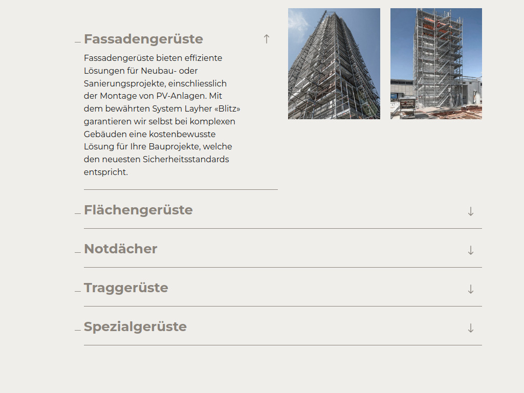 Website von Gerüstbau