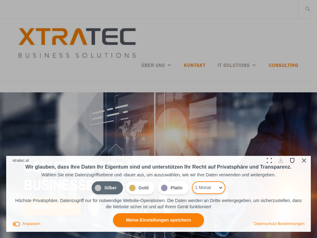 Website von Xtratec GmbH in St. Pölten