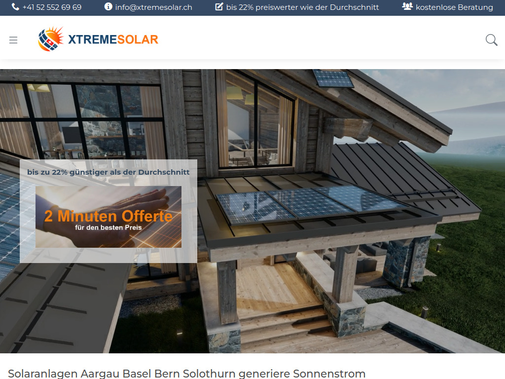 Website von xtremesolar.ch