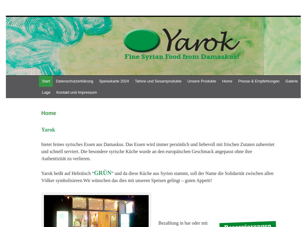 Website von Yarok in Berlin
