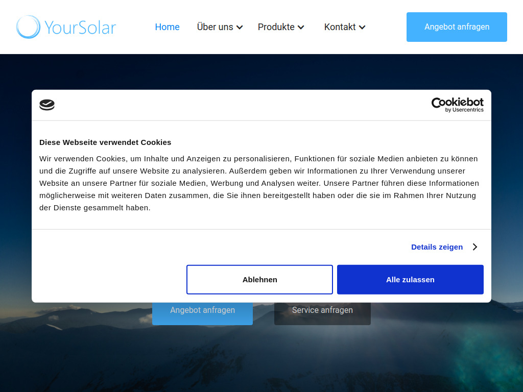 Website von YourSolar GmbH in Steinbach