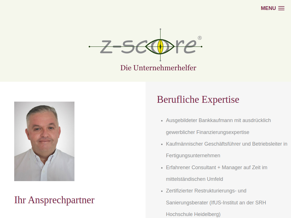 Website von Z-Score Deutschland GmbH in Leipzig