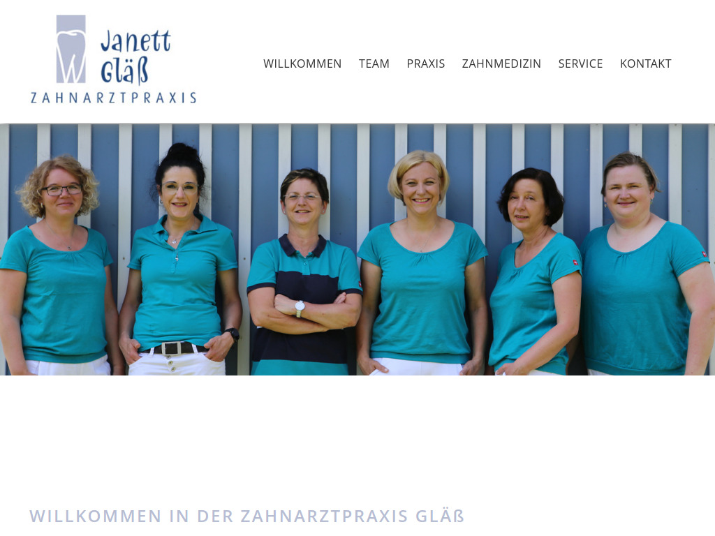 Website von Zahnarztpraxis Janett Gläß in Grebenhain