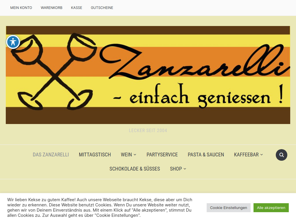 Website von Zanzarelli in Hannover