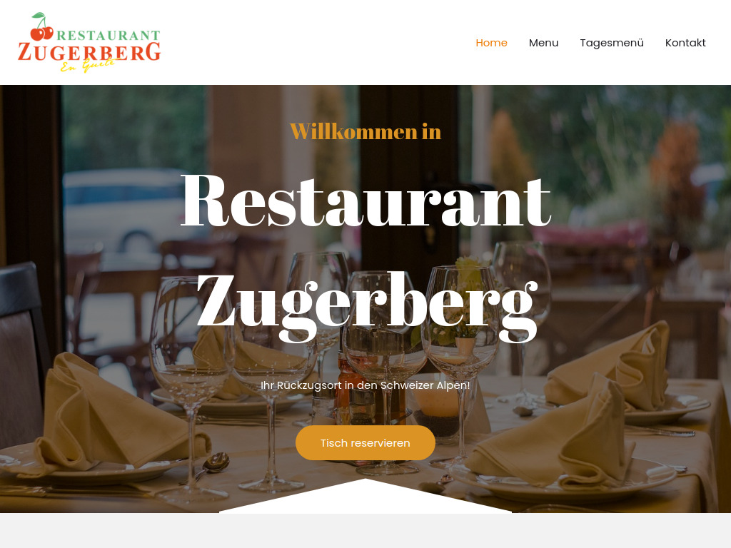 Website von Willkommen - Restaurant Zugerberg