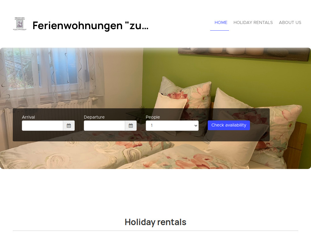 Website von Ferienwohnungen "zum Briefmarkenhaus" in Mörbisch am See