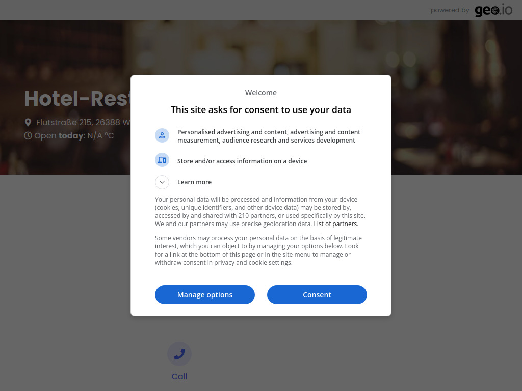 Website von Hotel-Restaurant Zum Knurrhahn in Wilhelmshaven